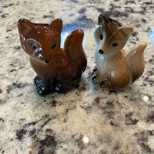 Set of Fox Pepper Shakers